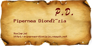 Pipernea Dionízia névjegykártya